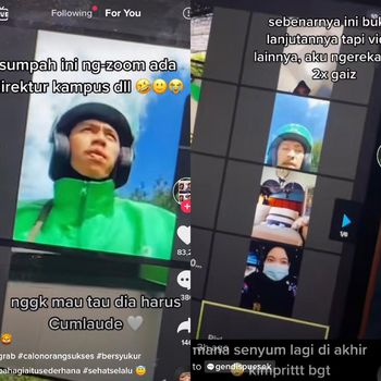 Kisah kocak viral pria ini sedang belajar online, ketahuan sedang narik ojek online.