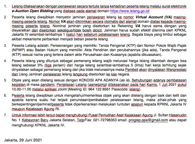 Lelang Tahap 2 Mobil Tersangka Asabri, 5 Juli 2021/Kejagung