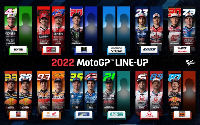 Line Up Pebalap MotoGP 2022