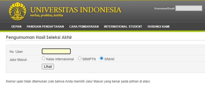 Link Pengumuman SIMAK UI 2021 Hari Ini, Klik di penerimaan.ui.ac.id