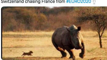 Swiss yang sama sekali tidak diunggulkan berhasil menumbangkan jagoan Prancis. Foto: Twitter