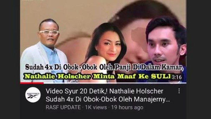 Kronologi Heboh Hoax Video Syur 20 Detik Nathalie Holscher