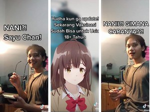 Viral Ajak Vaksin 18+ Pakai Ogiwara Sayu di Tik Tok, Warganet: Kemenkes Wibu!