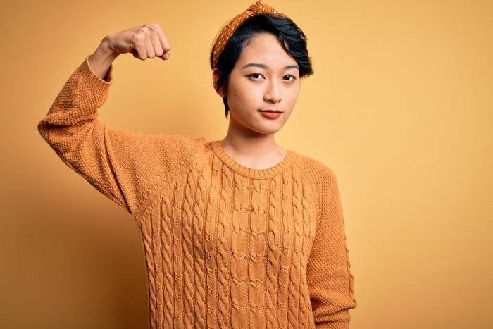 Ilustrasi wanita kuat dan tangguh Ilustrasi wanita kuat dan tangguh
