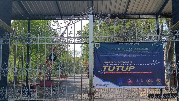 Sebanyak 64 objek wisata Klaten ditutup karena Corona.