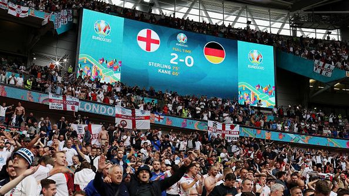 Laga Inggris Vs Jerman di Euro 2020. Foto: Getty Images