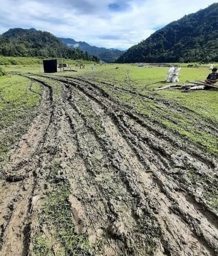 Wisata Lembah Salimbongan rusak akibat kunker Bupati Pinrang (dok. Istimewa).