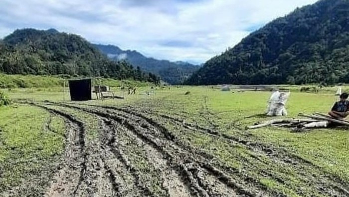 Wisata Lembah Salimbongan rusak akibat kunker Bupati Pinrang (dok. Istimewa).