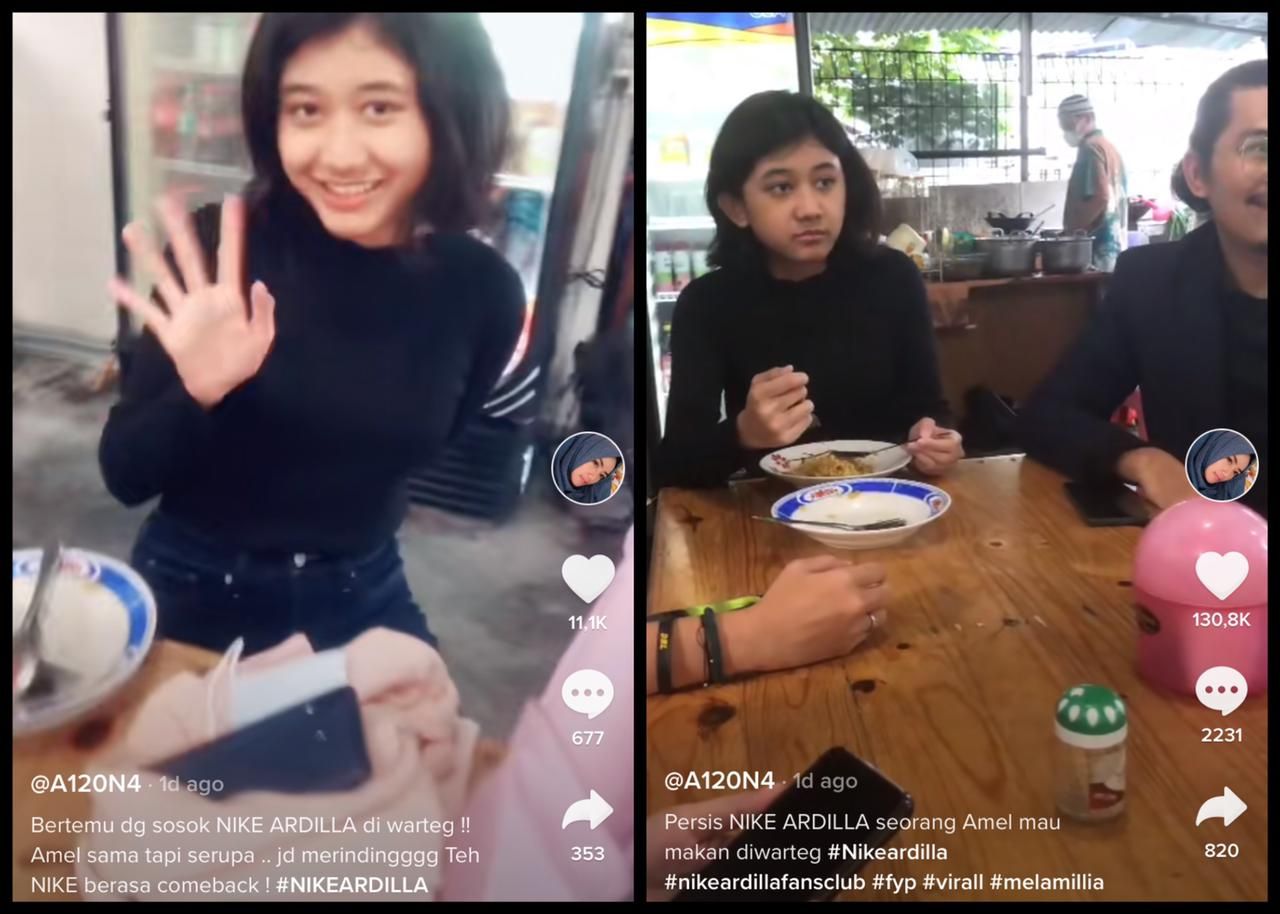 Amel Mirip Nike Ardilla Makan di Warteg, Momennya Banjir Pujian!