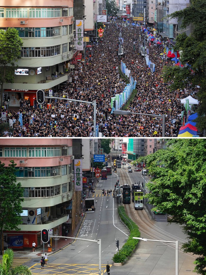 Hari Ini Dua Tahun yang Lalu di Hong Kong Dua tahun lalu, ribuan warga turun ke jalan memperingati penyerahan kembali Hong Kong sekaligus penolakan RUU Ekstradisi.