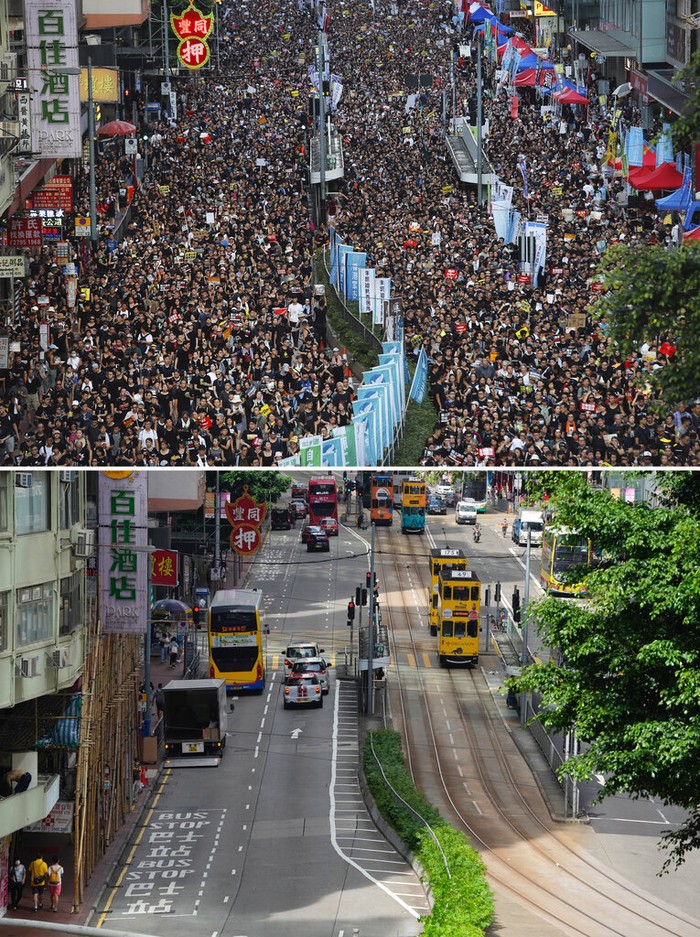 Hari Ini Dua Tahun yang Lalu di Hong Kong Dua tahun lalu, ribuan warga turun ke jalan memperingati penyerahan kembali Hong Kong sekaligus penolakan RUU Ekstradisi.