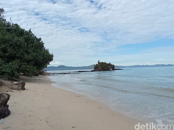Pantai yang ada gajahnya itu berada di Hajoran, Kota Pandan, Tapanuli Tengah, Sumatera Utara.(Bonauli/detikcom)