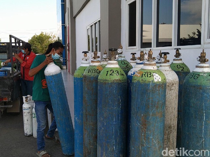 Stok tabung oksigen di RSI Banjarnegara, Kamis (1/7/2021).