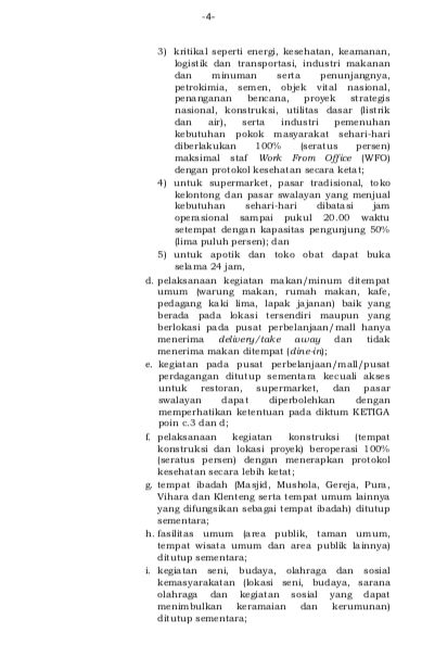 Inmendagri No 15 Tahun 2021 Tentang PPKM Darurat