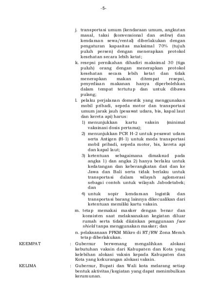 Inmendagri No 15 Tahun 2021 Tentang PPKM Darurat