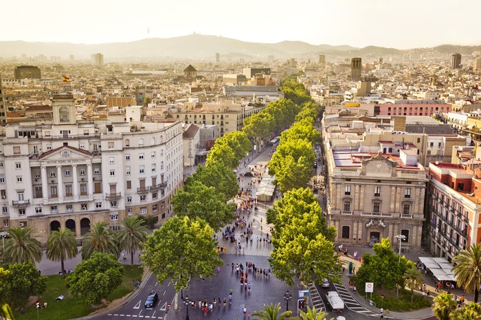 La Rambla di Barcelona, Spanyol.