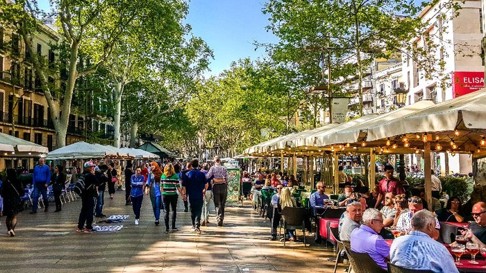 La Rambla di Barcelona, Spanyol.