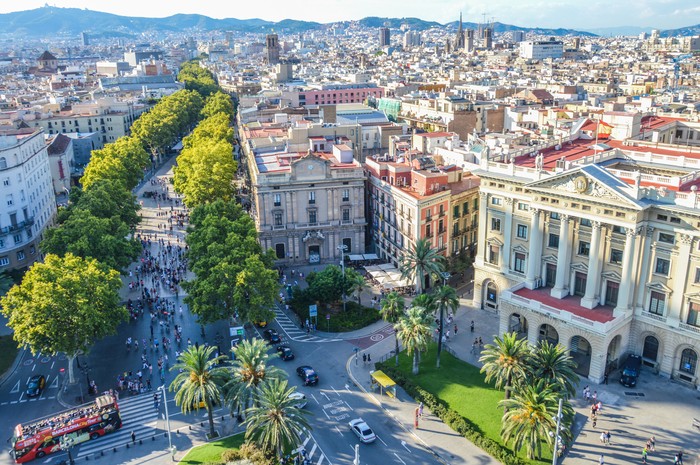 La Rambla di Barcelona, Spanyol.
