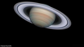 Saturnus selalu menjadi target populer bagi para astrofotografer dan dalam gambar ini oleh Damian Peach, planet terbesar kedua memamerkan cincinnya yang menakjubkan. Foto: Royal Observatory Greenwich Astronomy Photography 2021
