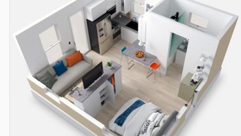 Kemungkinan seperti inilah denah rumah minimalis Elon Musk. “Terus di mana pacar dan bayinya tinggal? Mungkin rumah ini dipakainya jika dia tidak pulang ke rumah, seperti halnya hotel atau apartemen yang dekat dengan lokasi kerja,” tulis seorang netizen di kolom komentar Daily Mail. Foto: Boxabl