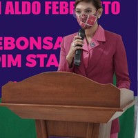 Sebagai Ketua Bhayarangkari, Eka sering mempromosikan kampanye-kampanye pemerintah dan polri. Salah satunya terkait vaksinasi COVID-19. Foto: Instagram @e_frestya