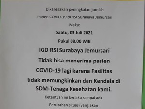 IGD RSI Jemursari Lockdown, 51 Nakes dan Pegawai Terpapar COVID-19