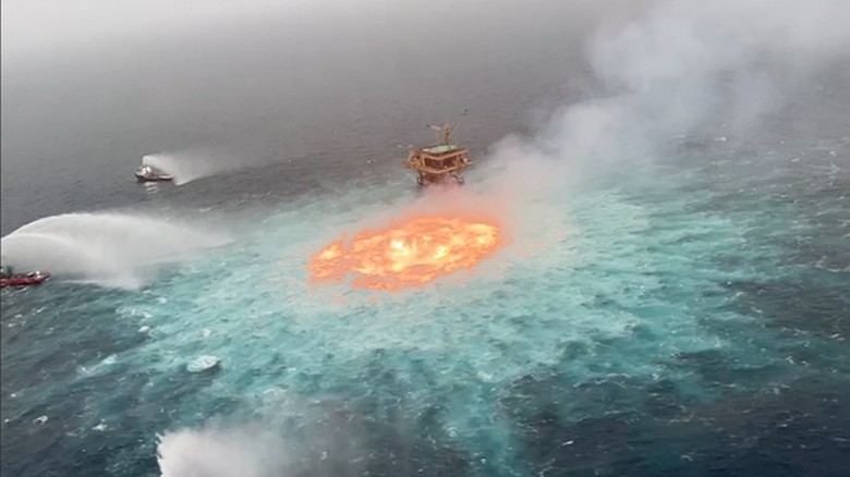 Kebakaran bawah laut yang dijuluki Mata Api di perairan Meksiko Gulf of Mexico: