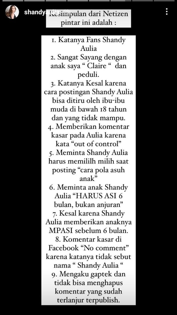 Shandy Aulia tanggapi penjelasan perawat yang tega sebut anaknya kurang gizi