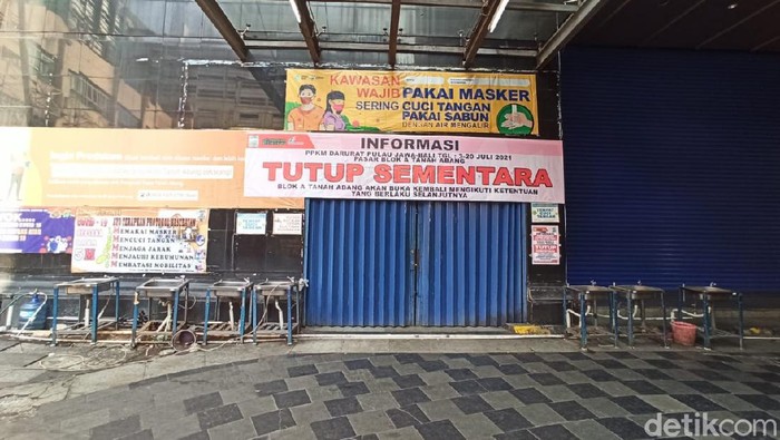 Tanah Abang Sepi Saat PPKM Darurat