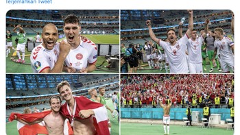 Sempat tidak diunggulkan dan Cristian Eriksen mengalami musibah, Denmark justru tampil trengginas sampai masuk ke semifinal Euro 2020. Butuh waktu 29 tahun bagi tim Dinamit mencapai prestasi serupa. Foto: Internet