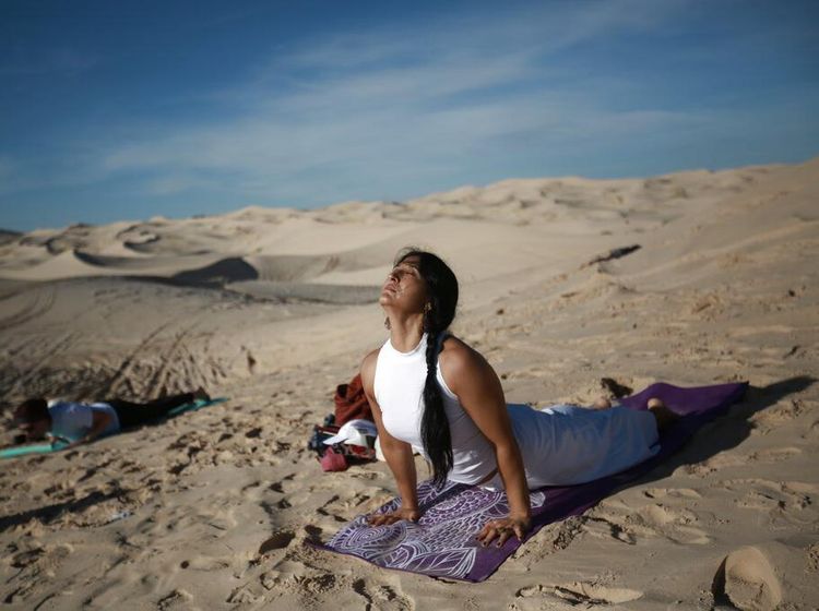 Kala Gurun di Meksiko Jadi Lokasi Yoga Saat Pandemi