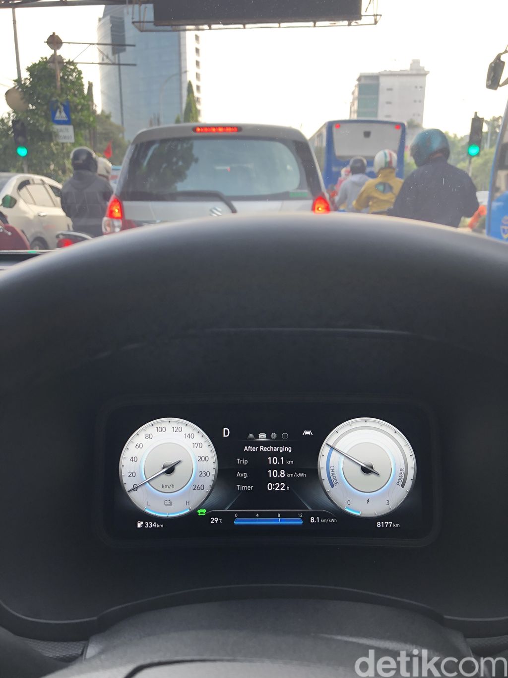 Konsumsi listrik Hyundai Kona Electric Facelift 2021 tembus 10.8 km/kWh