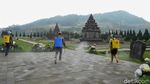 Tutup Saat PPKM Darurat, Candi Arjuna Disemprot Disinfektan