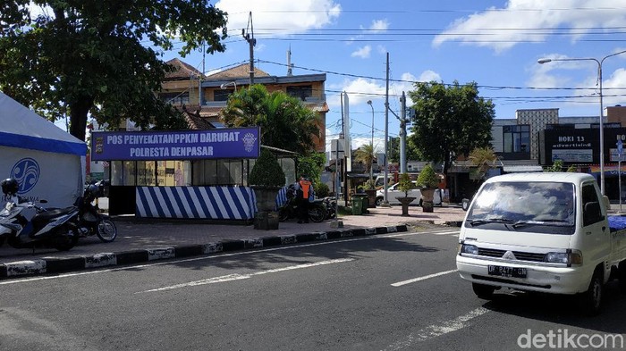 Lokasi penyekatan saat PPKM darurat di Bali (Sui/detikcom).