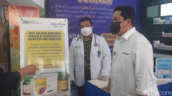 Menteri BUMN Erick Thohir cek obat Ivermectin ke Kimia Farma