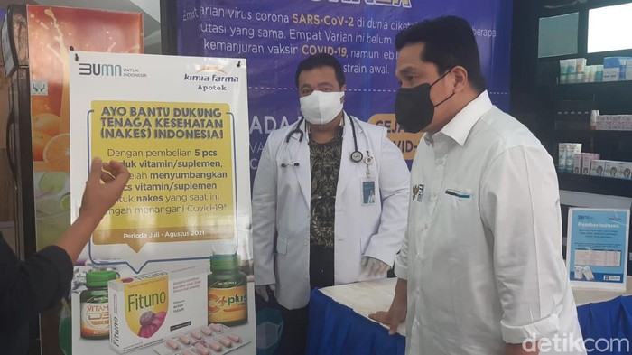 Menteri BUMN Erick Thohir cek obat Ivermectin ke Kimia Farma