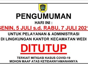 Plt Camat Wedi Klaten Meninggal Terpapar Corona