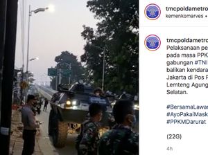 Adang Kendaraan Masuk Jakarta, Rantis Barracuda dan Anoa Diturunkan