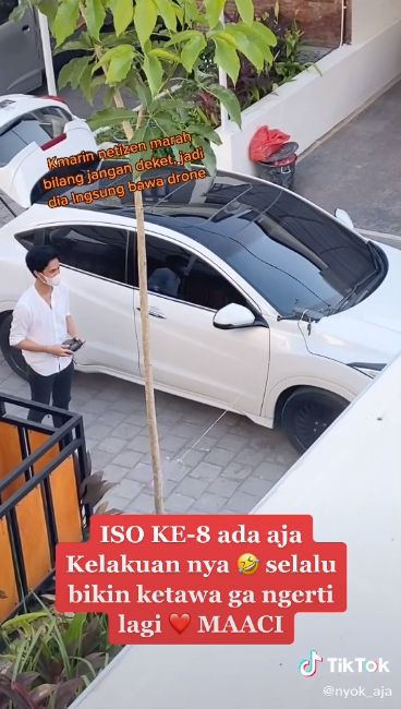 So Sweet! Pria Kirim Makanan untuk Kekasih pakai Drone Diiringi Lagu