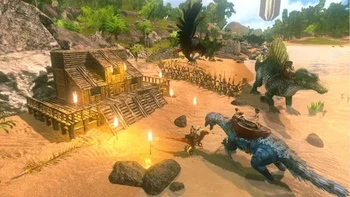 Serupa dengan Life After, namun yang membedakannya, Ark Survival Evolved lebih mengajak pemainnya untuk fokus bertahan hidup di peradaban di mana hewan purbakala seperti dinosaurus hidup. Foto: (Google Play Store)