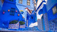 Salah satu sudut kota Chefchaouen.