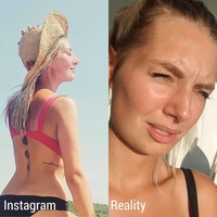 Ekspresi di dalam foto memang tak selalu indah dan sama seperti realitanya. Aslinya sih yaa... nilai sendiri deh.. Foto: Instagram.com/the_truth_is_not_pretty