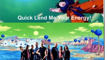 Goku dengan kekuatan cahaya, sedangkan Dom cukup dengan kekuatan keluarga. Foto: Screenshot Twitter