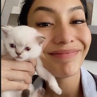 Bermain bersama kucing kesayangannya juga menjadi aktivitas favorit Tyas Mirasih saat menjalani isolasi mandiri. Meski demikian Tyas berusaha tidak berinteraksi terlalu banyak dengan kucingnya agar hewan kesayangannya itu tidak tertular. Foto: Dok. Instagram @ tyasmirasih