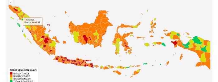 Zona merah 4 Juli 2021