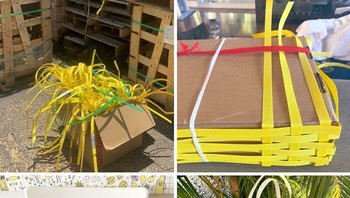 Plastik pengikat dijadikan tas keranjang. Foto: dok Bored Panda