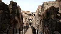 Dahulu area bawah tanah Colosseum adalah tempat untuk menyimpan hewan liar dan gladiator. (Getty Images)