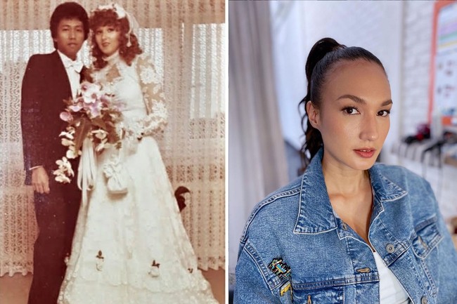 Selanjutnya ada foto masa muda ibu Nadine Chandrawinata yang berasal dari Jerman. Paras bule dari sang ibu lah yang kemudian diturunkan ke Nadine. Foto: dok. Instagram/@nadinelist