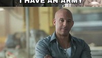 Bukan hanya Thanos, Dominic Toretto alias Vin Diesel juga berani menantang Loki dari Marvel. “Kami punya keluarga,” tulis akun twitter @ShivamChatak di meme-nya. Foto: twitter @ShivamChatak