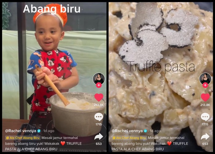Mewah! Anak Rachel Vennya Bikin Pasta Berbahan Jamur Puluhan Juta Mewah! Anak Rachel Vennya Bikin Pasta Berbahan Jamur Puluhan Juta